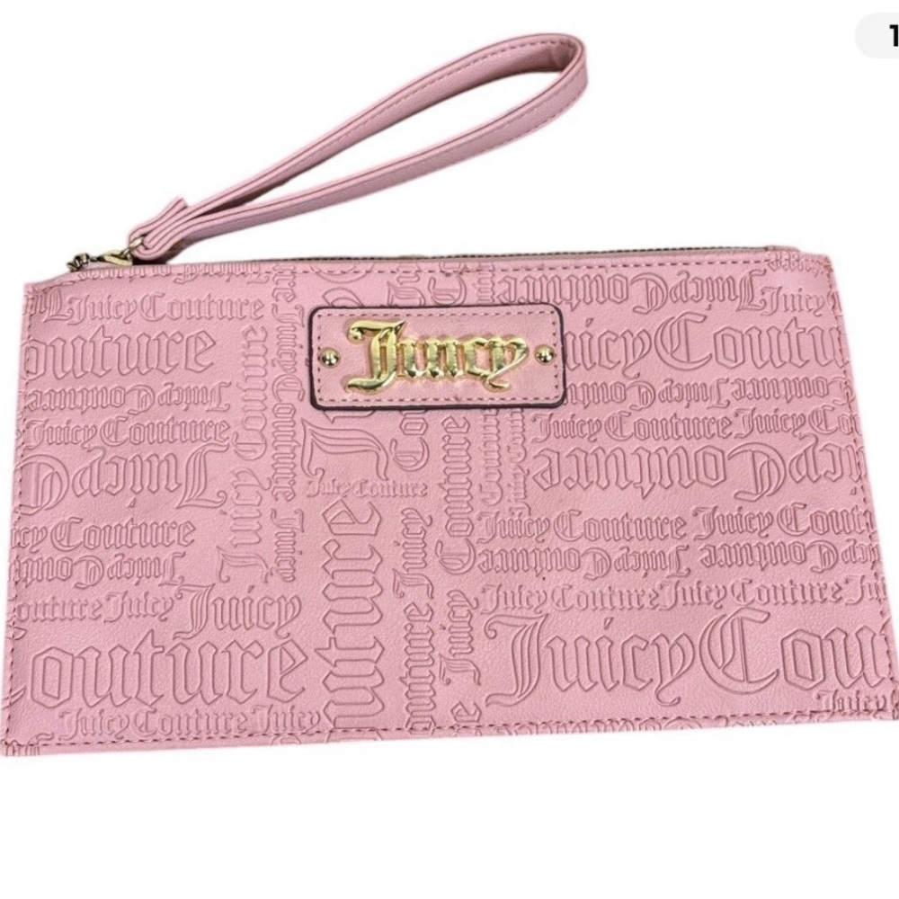 Juicy Couture Embossed Pink Wristlet